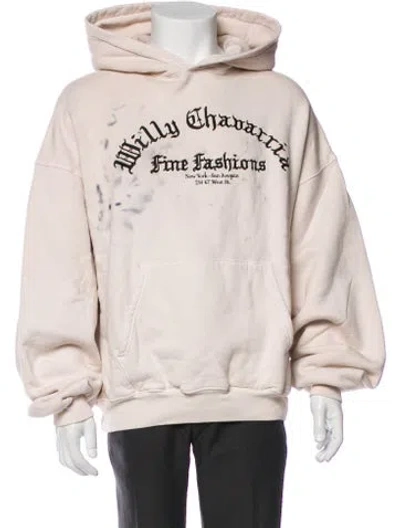 Pre-owned Willy Chavarria Graphic Print Crew Neck Hoodie In Neutral