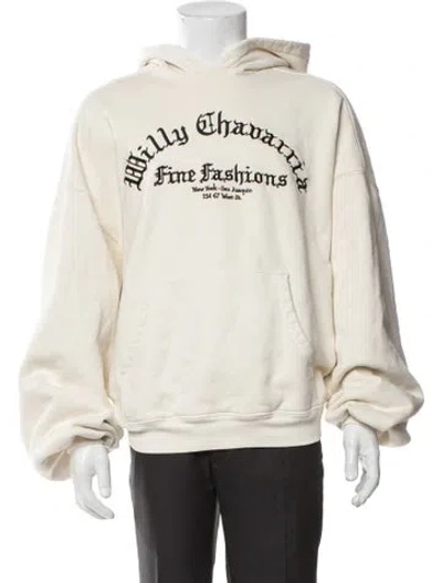 Pre-owned Willy Chavarria Graphic Print Crew Neck Hoodie In Neutral
