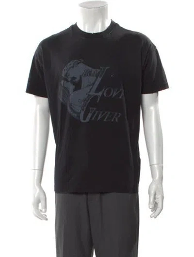 Pre-owned Willy Chavarria Graphic Print Crew Neck T-shirt In Gray