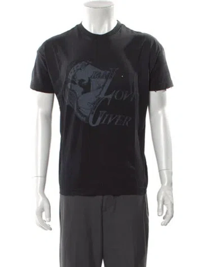 Pre-owned Willy Chavarria Graphic Print Crew Neck T-shirt In Gray