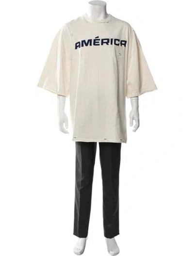 Pre-owned Willy Chavarria Graphic Print Crew Neck T-shirt In Neutral