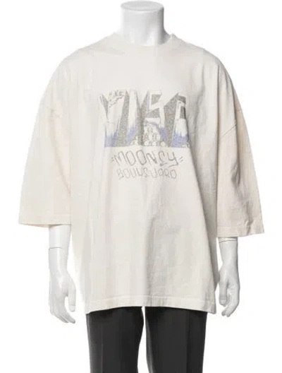 Pre-owned Willy Chavarria Graphic Print Crew Neck T-shirt In Neutral