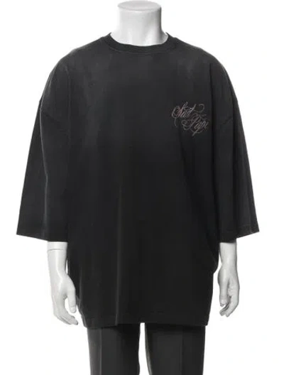 Pre-owned Willy Chavarria Graphic Print Crew Neck T-shirt W/ Tags In Black