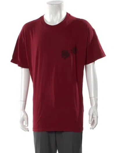 Pre-owned Willy Chavarria Graphic Print Crew Neck T-shirt W/ Tags In Red