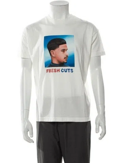 Pre-owned Willy Chavarria Graphic Print Crew Neck T-shirt W/ Tags In White