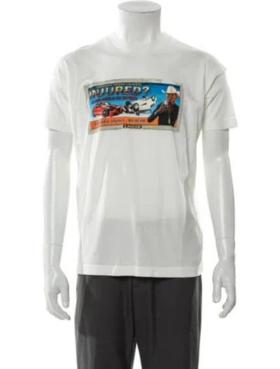 Pre-owned Willy Chavarria Graphic Print Crew Neck T-shirt W/ Tags In White