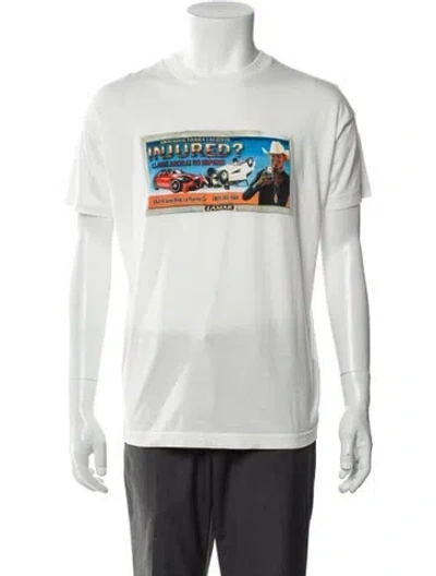 Pre-owned Willy Chavarria Graphic Print Crew Neck T-shirt W/ Tags In White