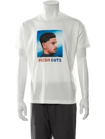 Pre-owned Willy Chavarria Graphic Print Crew Neck T-shirt In White