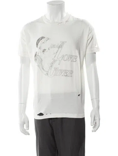 Pre-owned Willy Chavarria Graphic Print Crew Neck T-shirt In White