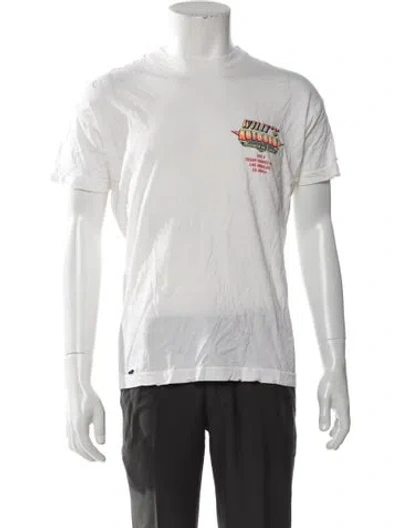 Pre-owned Willy Chavarria Graphic Print Crew Neck T-shirt In White