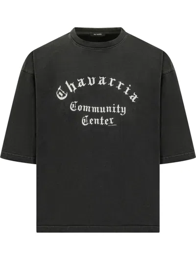 Willy Chavarria Graphic Print T-shirt In Black
