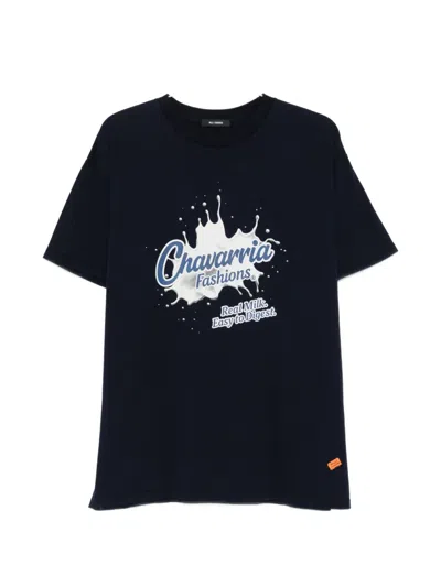 Willy Chavarria Graphic T-shirt In Blue