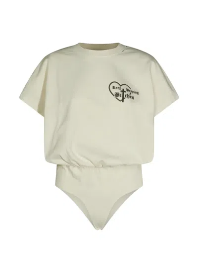 Willy Chavarria Graphic-print Bodysuit In White