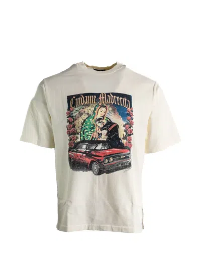 Willy Chavarria Graphic-print Distressed T-shirt In White
