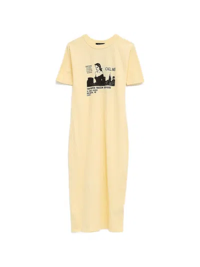 Willy Chavarria Graphic-print Dress In Yellow