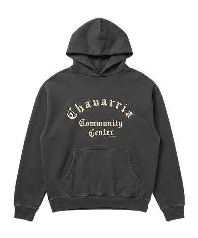 Willy Chavarria Graphicprint Pullover Hoodie In Gray