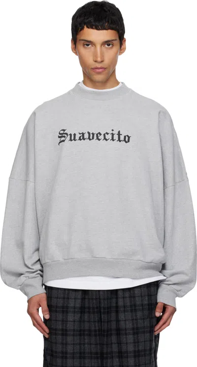 Willy Chavarria Gray 'suavecito' Hooligan Sweatshirt