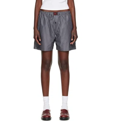 Willy Chavarria Gray Willy Woven Boxer Shorts In Multi