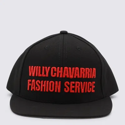 Willy Chavarria Hats Blacks And Greys In Blue