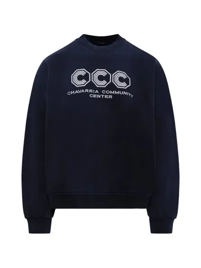 Willy Chavarria "ccc" Hooligan Sweatshirt In Black