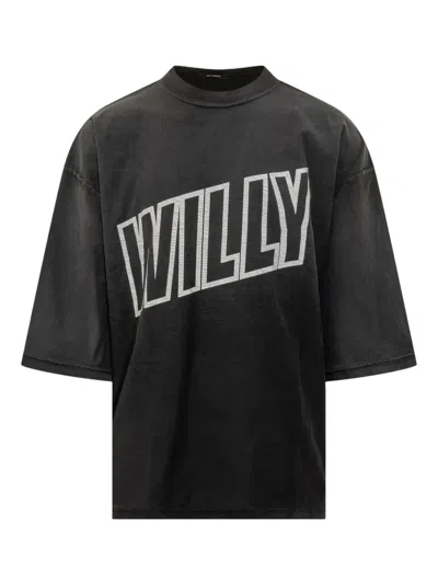 WILLY CHAVARRIA INSIDE-OUT LOGO-PRINT T-SHIRT