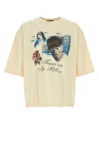 Willy Chavarria Ivory Cotton Oversize Tears On My Pillow T Shirt In Neutral