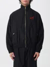 Willy Chavarria Ruff Rider Logo-embroidered Wool Bomber Jacket In Black
