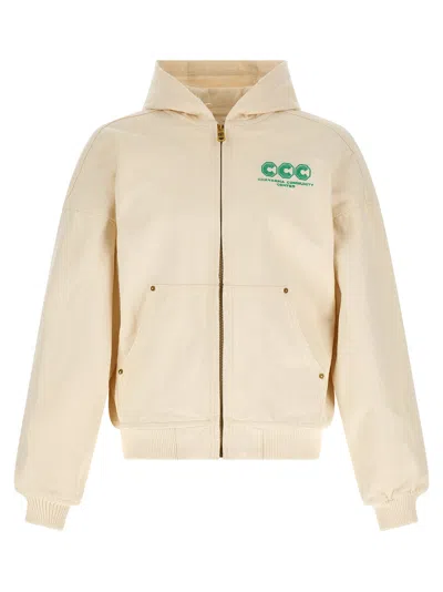 Willy Chavarria Juggernaut Workwear Hooded Jacket Front Pockets In Brown
