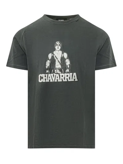 Willy Chavarria Leather Daddy Easy Cotton T Shirt In Gray