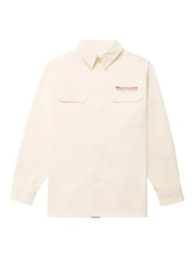 Willy Chavarria Logo-embroidered Shirt In Pink