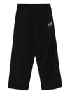 Willy Chavarria Mens Black Ruff Rider Embroidered Track Jogging Bottoms Xl