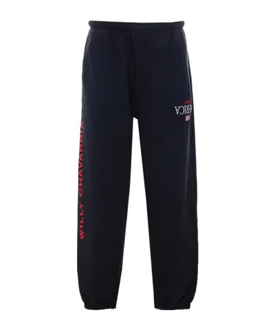 Willy Chavarria Logo Print Joggers In Black
