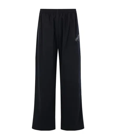 Willy Chavarria Logo-embroidered Elasticated-waist Track Pants In Black