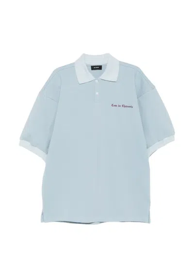 Willy Chavarria Logo-embroidered Oversized Polo Shirt In Blue