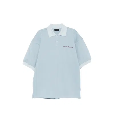 Willy Chavarria Logo-embroidered Oversized Polo Shirt In Blue