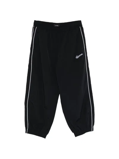 Willy Chavarria Logo-embroidered Trousers In Black