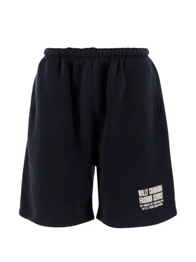 Willy Chavarria Logo-lettering Track Shorts In Blue