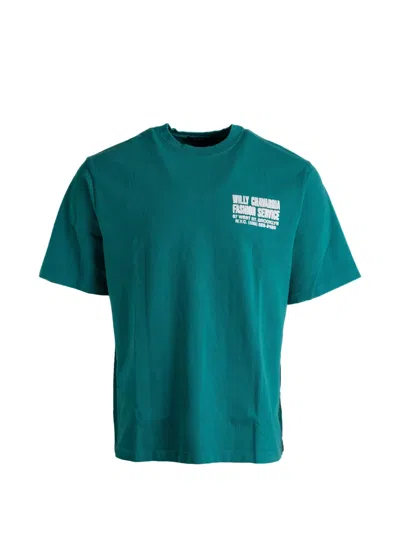 Willy Chavarria Logo-print Short-sleeve T-shirt In Green