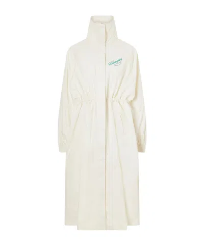 Willy Chavarria Ruff Rider Embroidered Cotton Coat In White