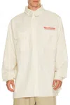 Willy Chavarria Long Sleeve Corcoran Work Shirt In Neutral