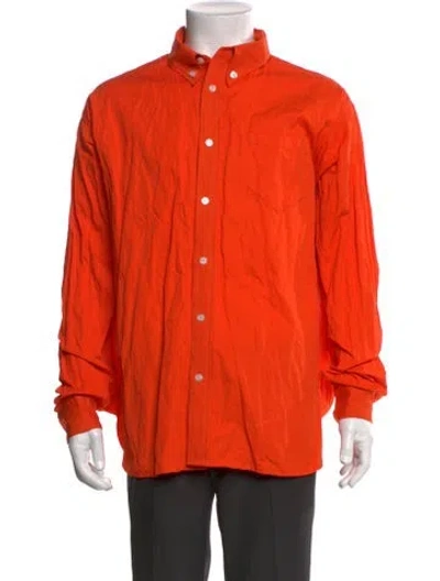 Pre-owned Willy Chavarria Long Sleeve Shirt In Orange
