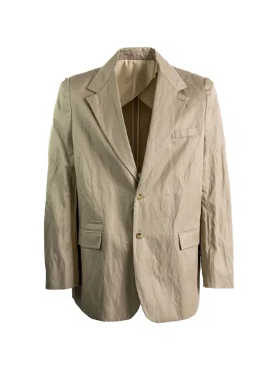 Willy Chavarria Long-sleeve Pocket Blazer In Neutral