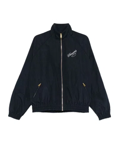 Willy Chavarria Long-sleeved Zip-up Jacket In Blue