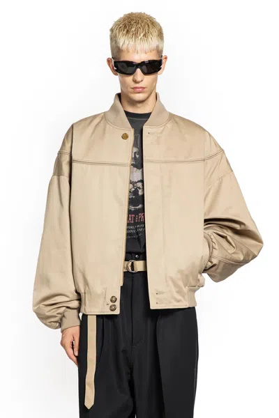 Willy Chavarria Man Beige Jackets In Multi