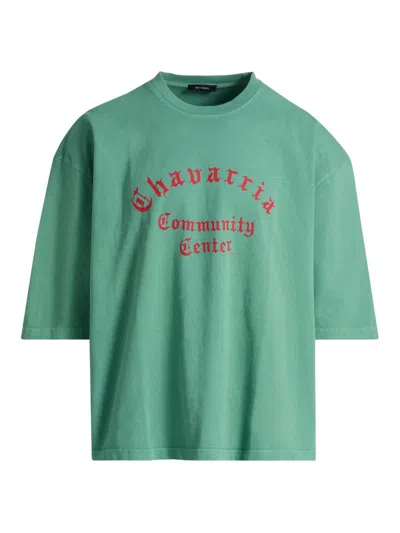 Willy Chavarria Chavarria Community Center Cotton T-shirt In Green