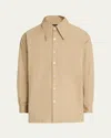 Willy Chavarria Tan Point Collar Dress Shirt