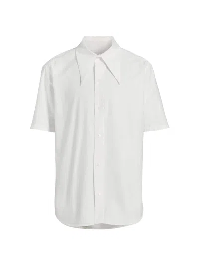 Willy Chavarria Men's Cotton Oversized Shirt In White
