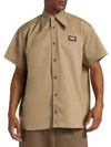 Willy Chavarria Men's Pachuco Cotton-blend Work Shirt In Brown