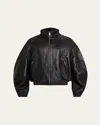 Willy Chavarria Men's Ruff Rider Leather Jacket In Black