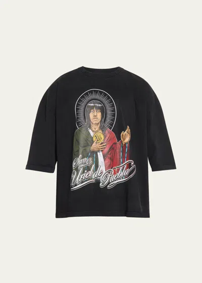 Willy Chavarria Men's San Uriel Boxy T-shirt In Black - San Yurie